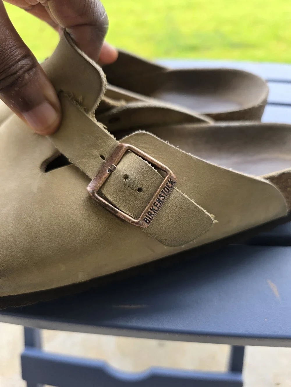 Birkenstock Boston Taupe Leather Clogs Slip On Shoes Unisex EU 42 US Men's 9